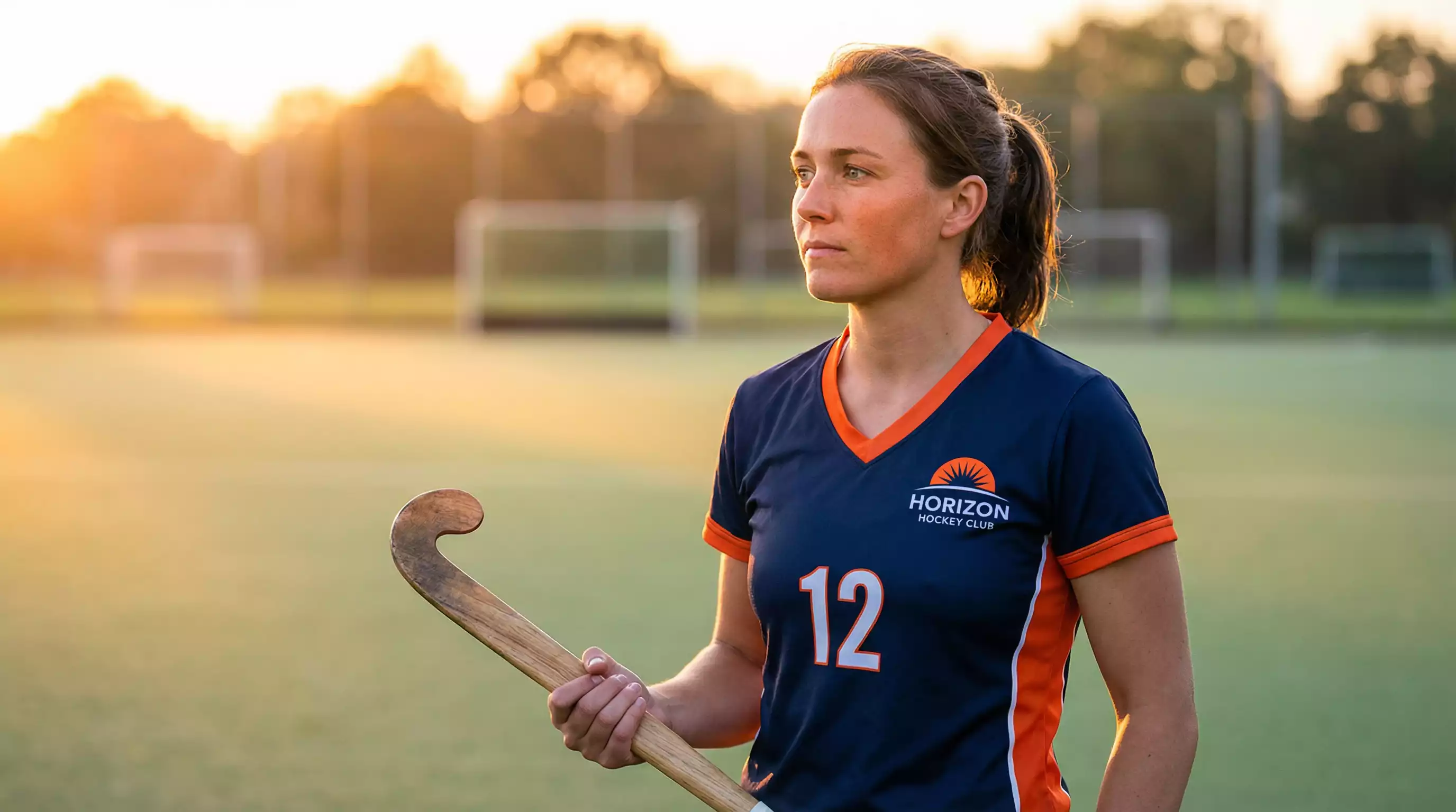 Veldhockeyspeler met focus op de toekomst