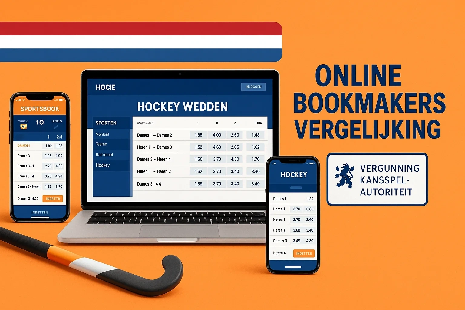 Beste bookmakers voor hockey wedden in Nederland vergelijking