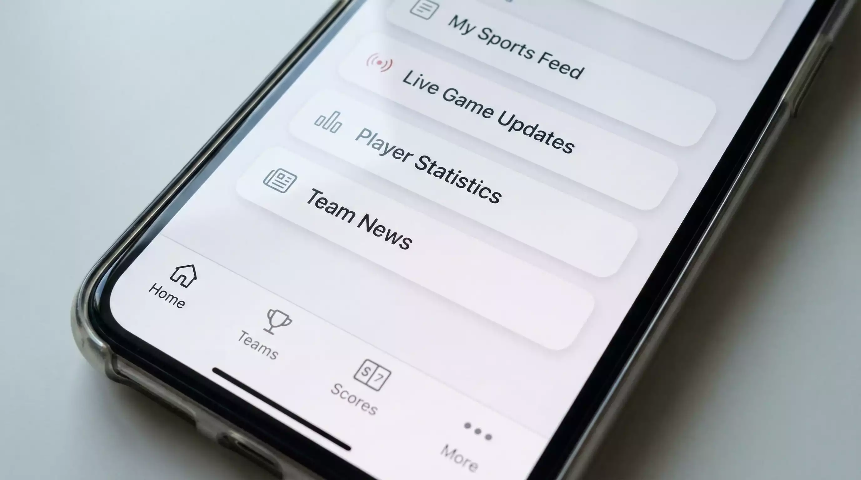 Smartphone scherm met wedden interface