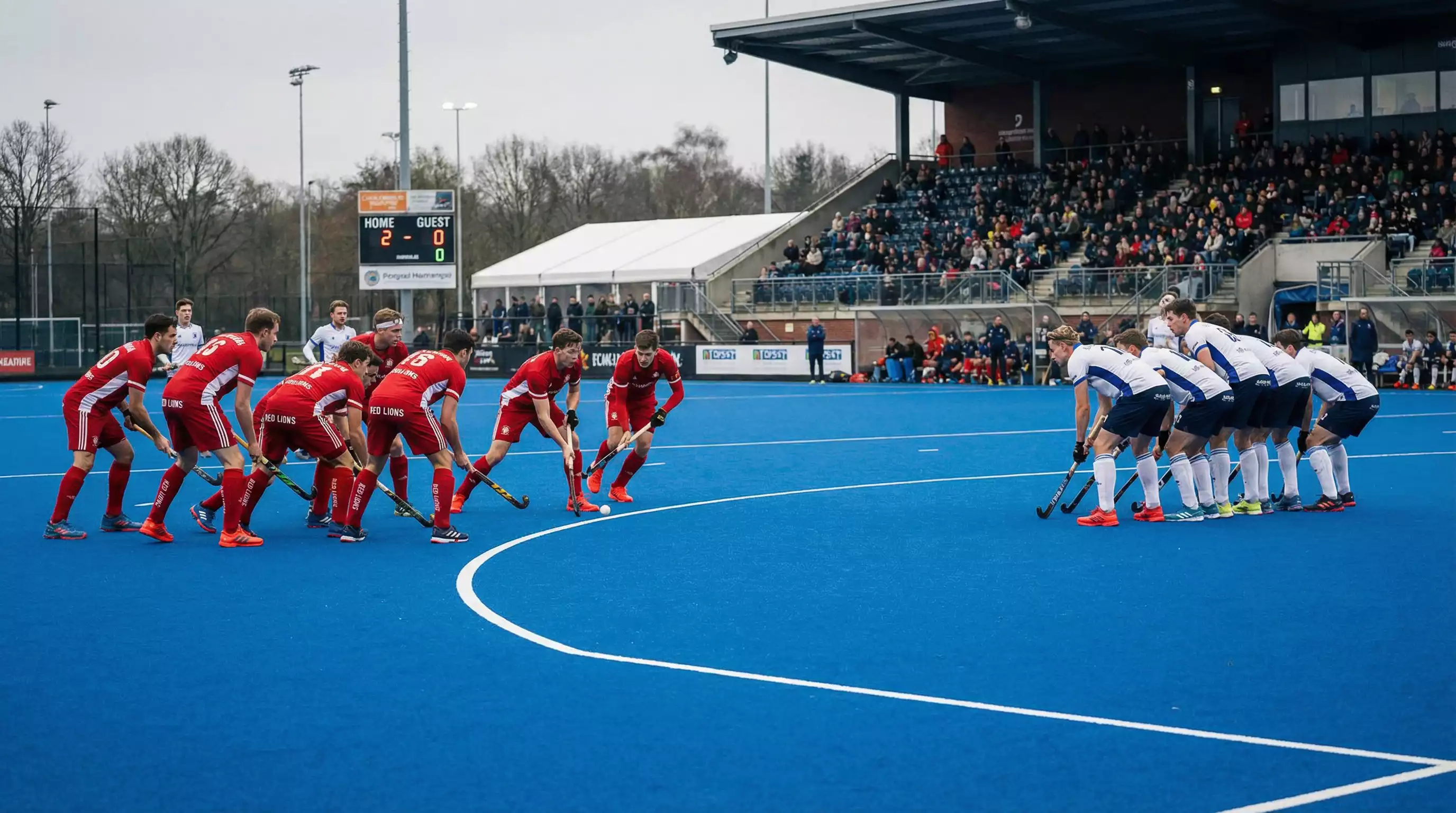 Team dat territoriale dominantie toont op het veld