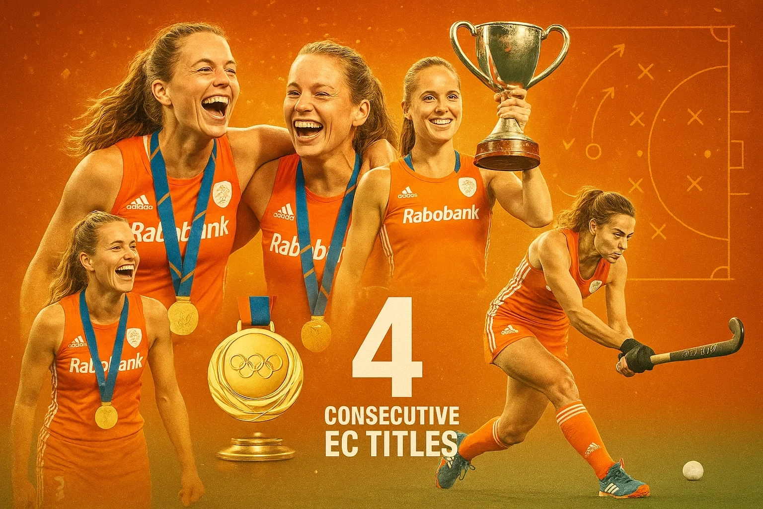 Nederlandse vrouwen hockey dynastie met vier EK-titels op rij