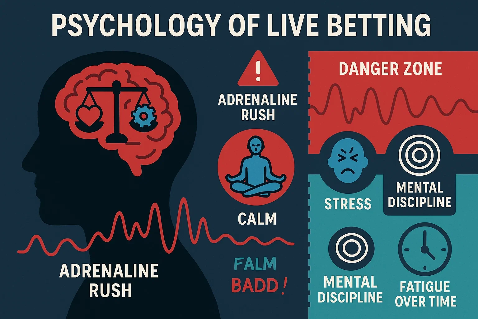 Psychologie van live wedden met adrenaline beheer en discipline