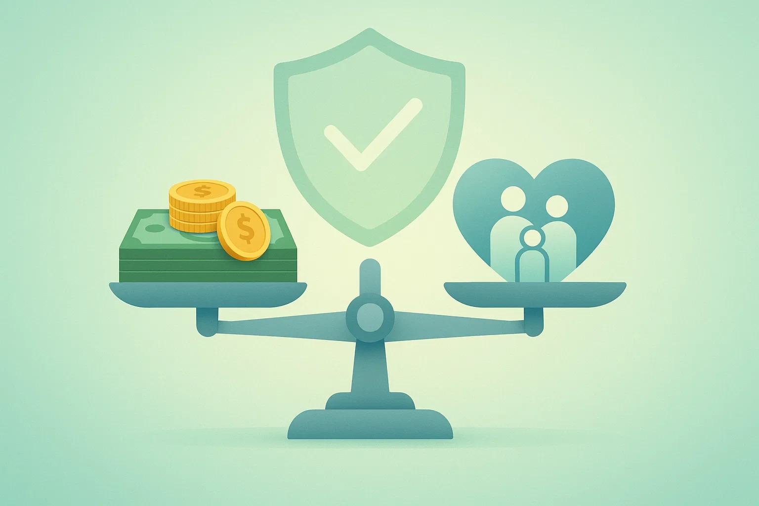 Conceptuele afbeelding van verantwoord gokken met balans symbool voor financieel beheer